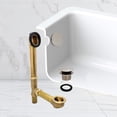 thumbnail image 3 of Westbrass 14" 17 Ga. Brass Tip-Toe Drain Bathtub Assembly with No-Hole Overflow, Satin Nickel, 3 of 20