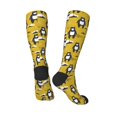 thumbnail image 4 of Balery Cartoon Bear Yellow Printed Novelty Socks Men's Women's Crew Socks Sports Socks Knee High Socks Cotton Socks Quirky and Cool Socks, 4 of 9
