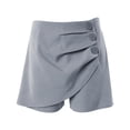 thumbnail image 6 of Pxiakgy Womens Shorts Dressy High Waisted Wide Leg Shorts Pleated Business Casual Work Trouser Shorts Lounge Summer Side Button Pleated Shorts with Pockets Dressy Summer Shorts for Women 2025 Relaxe, 6 of 6