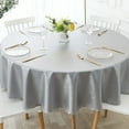 thumbnail image 1 of Waterproof vinyl tablecloth, round heavy duty tablecloth, kitchen and dining room wipeable tablecloth, 1 of 5
