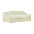 Zoey Tufted Upholstered Twin Daybed With Trundle by Hillsdale Living