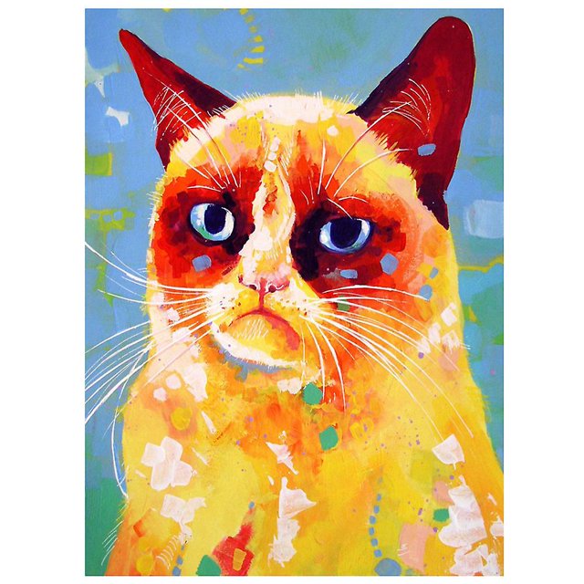 5d Diamante Decoración De La Sala Pintura Pintura De Diamante Punto De Cruz Etiqueta De Diamante Completo Pintura De Diamante (5d Pintura De Diamante Gato 30 * 40 Cm