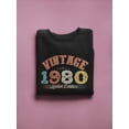 thumbnail image 3 of The Vintage 1980 Edition Sweatshirt Women - Women Sweatshirt, Black, 2XL, 3 of 4