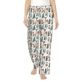 thumbnail image 2 of Goofa Winter Woodland Friends Printed Soft Pajama Pants for Women, Wide Leg Comfy Casual Lounge Yoga Pants-Large, 2 of 9