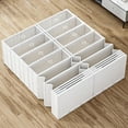 thumbnail image 3 of CHERISHGARD Shoe Boxes Plastic Stackable, 6 Tier Foldable Shoe Box Space Saving for Closet Entryway (6 Tier), 3 of 6