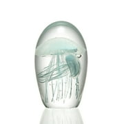 Art Glass Pale Green Jellyfish Statue