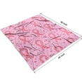 thumbnail image 4 of Pink Breast Cancer Ribbon Floral Pattern Blanket,Comfortable Soft Flannel Throw Blanket,All Season,Warm Lightweight Blankets for Sofa Bed Couch Living Room Chair,50"x60", 4 of 4