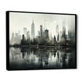 thumbnail image 2 of Designart "Mirage of Urban Skyscrapers I" Architecture Floater Framed Canvas Wall Art, 2 of 7