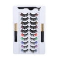 thumbnail image 7 of 10 Pairs Colorful Magnetic Eyelashes and Eyeliner Kit, Reusable Magnetic Lashes with Eyeliner and Tweezers, 3D Natural Look False Eyelashes, 7 of 7