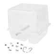 thumbnail image 2 of Comedero automático para pájaros, comedero para pájaros de plástico transparente, comedero para pájaros, comedero para pájaros transparente, claridad notable, 2 of 8