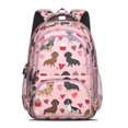 thumbnail image 2 of Pink Cute Dachshund Dog and Love Heart Backpack for School,Cute School Bag,Schoolbag with Adjustable Shoulder Straps & Padded Back,16.9 Inch, 2 of 5