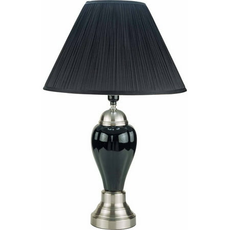 Silver/Ivory Ceramic Table Lamp, 27