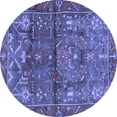 thumbnail image 1 of Ahgly Company Machine Washable Indoor Round Persian Blue Traditional Area Rugs, 6' Round, 1 of 4