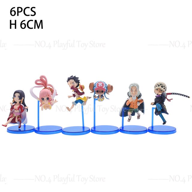 Figuras de acción de One Piece, Luffy, Sanji, Nami, Chopper Zoro, de PVC, modelo coleccionable, conjunto completo para regalos Qiuyongming unisex