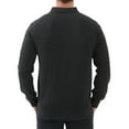 thumbnail image 3 of Kallspin Men's Cotton Knit Polo Sweater Business Casual Long Sleeve Pullover Sweater(Charcoal,Small), 3 of 9