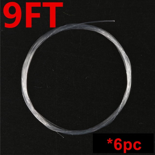 6pc Tapered Leader Fly Fishing Line 9ft /12ft /15ft 0X-7X Nylon Fly Fishing Leader Clear 6pc 9ft Tippet