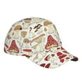 thumbnail image 3 of Haiem Cartoon Mushrooms Baseball Cap Dad Hat Cotton Soft Adjustable Fashion Hats for Men Women Unisex Style Headwear, 3 of 9