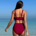 thumbnail image 5 of Women High Waisted Bathing Suit Racerback Bikini Swimsuits Ladies Swim Shorts Long Cute Rompers for Women Sporty Sunflower plus Size Bathing Suits for Women Two Piece Swimsuits for Women plus Size, 5 of 5