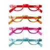 4 Pack Stylish Blue Light Blocking Ladies Glasses with Spring Hinges half frame High Quality Comfortable Reading Glasses