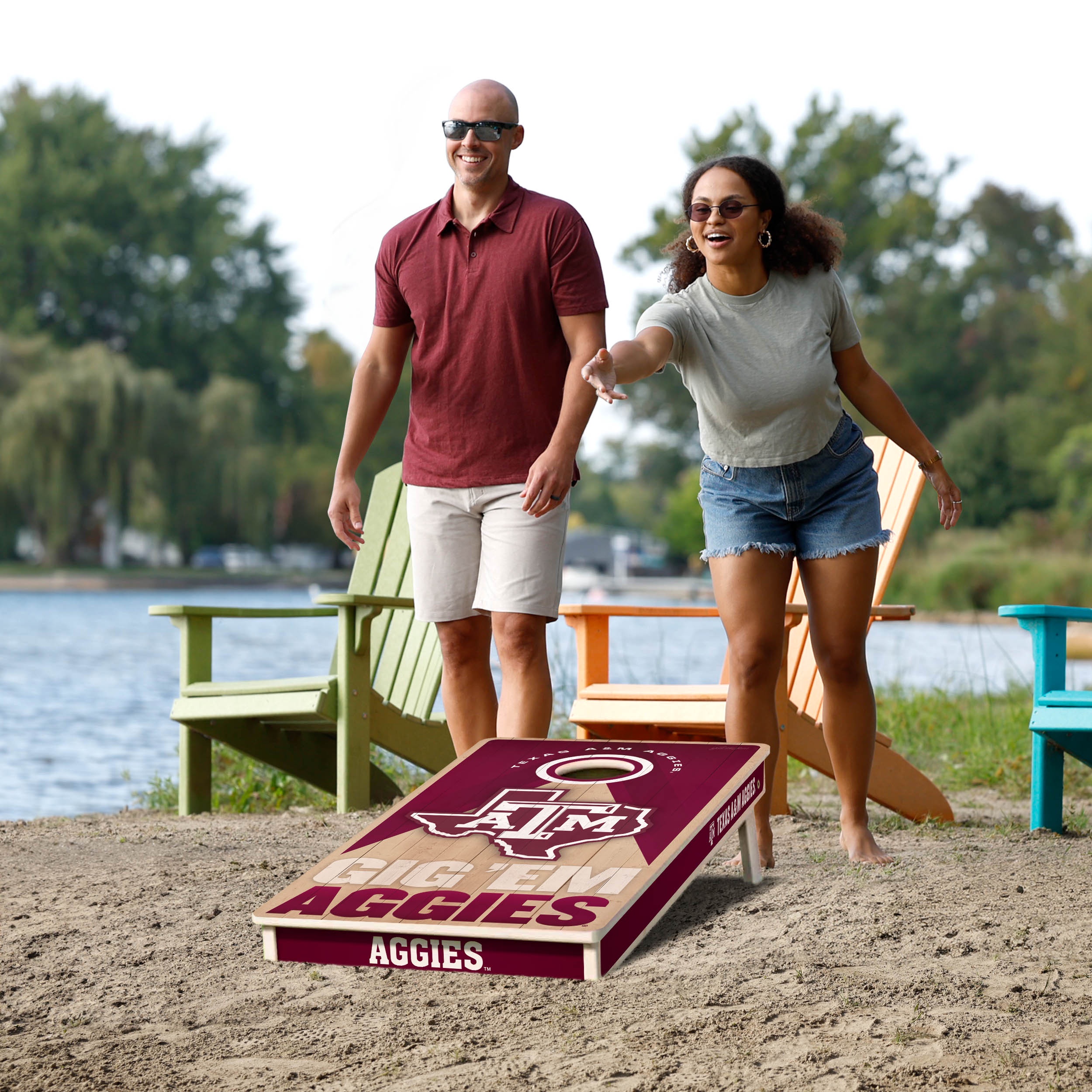 YouTheFan NCAA Texas A&M Aggies 2x4 Slogan Series Cornhole