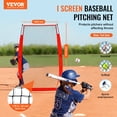 thumbnail image 2 of VEVOR I Screen Baseball for Batting Cage, 7x4 ft Baseball & Softball Safety Screen, Body Protector Portable Batting Screen with Carry Bag & Ground Stakes, Baseball Pitching Net for Pitchers Protection, 2 of 9