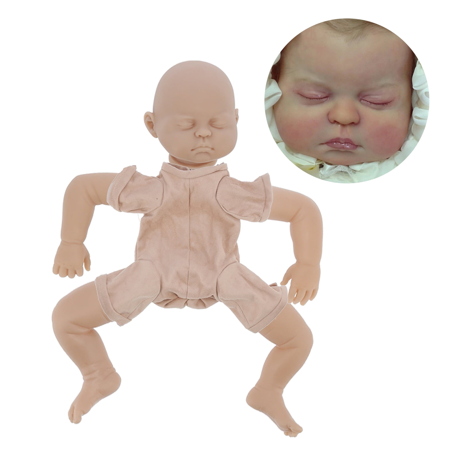 Henmomu Reborn Doll ,20 Inch Simulated Unpainted Reborn Doll Kit Unfinished DIY Baby Doll Parts