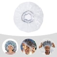 thumbnail image 2 of Bonnets de Douche Imperméables Bonnet de Salon Cheveux Longs Bonnets de Bain Bonnet de Douche Unisexe, 2 of 8
