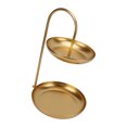 thumbnail image 1 of Fruit Tray, Gold Paint Process   Flat Bottom Safe Harmless Fruit Plate  for Shop  for Bedroom for Living Room  , 1 of 7