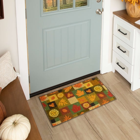 Mohawk Home Square Fall Leaves Brown and Orange Accent Rug, 2' x 3' 4"