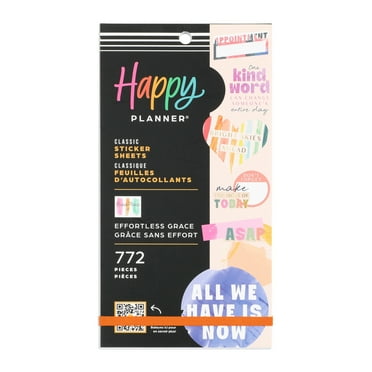 Happy Planner 30 Sheet Value Sticker Pack, Effortless Grace, 772 Stickers Total