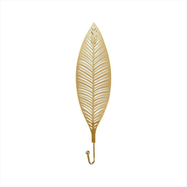 Gancho de Hoja de Metal Vintage Color Dorado Arte del Hierro para Colgar en la Pared Toallero Estantes de Almacenamiento Estilo 3