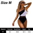 thumbnail image 2 of Women's Bathing Suits One Shoulder Cutout One Piece Swimsuit Swimwear Monokini, 2 of 5