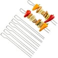 thumbnail image 1 of Brochetas para parrilla de acero inoxidable, ideales como brochetas para shashlik, brochetas para camarones, brochetas para aves, etc., aptas para todas las parrillas, juego de brochetas dobles con 8 brochetas para parrilla de acero inoxidable Sailing Electrónica, 1 of 6