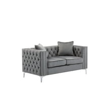 Newboti Furniture Lorreto 63" Gray Velvet Loveseat 20664