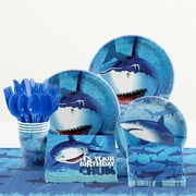 Shark Splash Birthday Party Supplies Kit, Serves 8 Guests