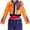 Orange, variant on Guvpev G'irls Popular Singer Cosplay Costume, 3-Piece Pop Idol Group Cosplay Outfit with Jacket, Top & Skirt for Halloween Cosplay & Stage Performance Dress Up, Ages 3-14