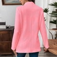 thumbnail image 7 of XPMWRP Women's Vintage Double Breasted Blazer Jacket Solid Color Long Sleeve Business Casual Coat Fall Winter Loose Trendy Jackets Pink M, 7 of 7