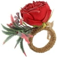 thumbnail image 1 of Shisuyan Heart Napkin Rings Hemp Rope Claret 2Pcs, 1 of 9