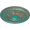 thumbnail image 3 of 28"OD x 2 3/4"P Stockport Ceiling Medallion (Fits Canopies up to 6 1/4"), Hand-Painted Copper Green Patina, 3 of 6