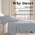 thumbnail image 4 of Allswell Full/Queen Duvet Cover Set, Tencel Lyocell, 3-Piece, Flagstone Green, 4 of 9