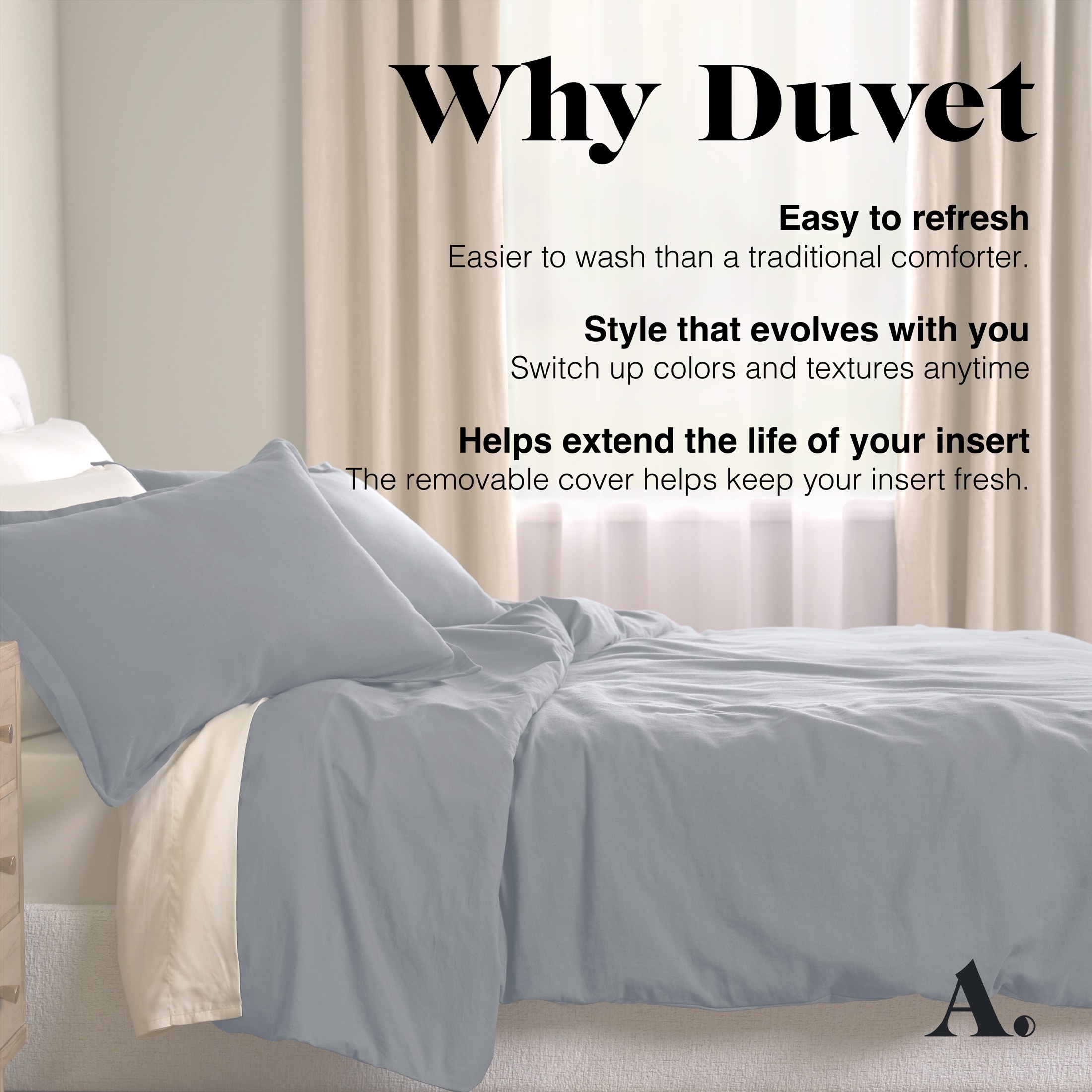 Allswell Cotton Linen Duvet Cover Set, King/Cal King, Taupe photo 4