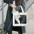 thumbnail image 7 of Yiaed Butterfly Angel Wings Art Print Fluffy Shoulder Bag Plush Bags Women Ladies Tote Bag Fluffy White Furry Purse Handbag for Autumn and Winter, 7 of 7