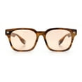 thumbnail image 4 of Gentlemanly Retro Fashion Vintage Vibe Horn Rim Rectangle Plastic Sunglasses Tortoise - Beige, 4 of 8
