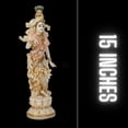 thumbnail image 3 of Radha statue 15 inches Marble Radha idol divine Goddess statue Large Radha figurine Handpainted Radha Murti Hindu Goddess of Love Compassion Tenderness Wedding Housewarming Anniversary Gifts Sculpture, 3 of 5
