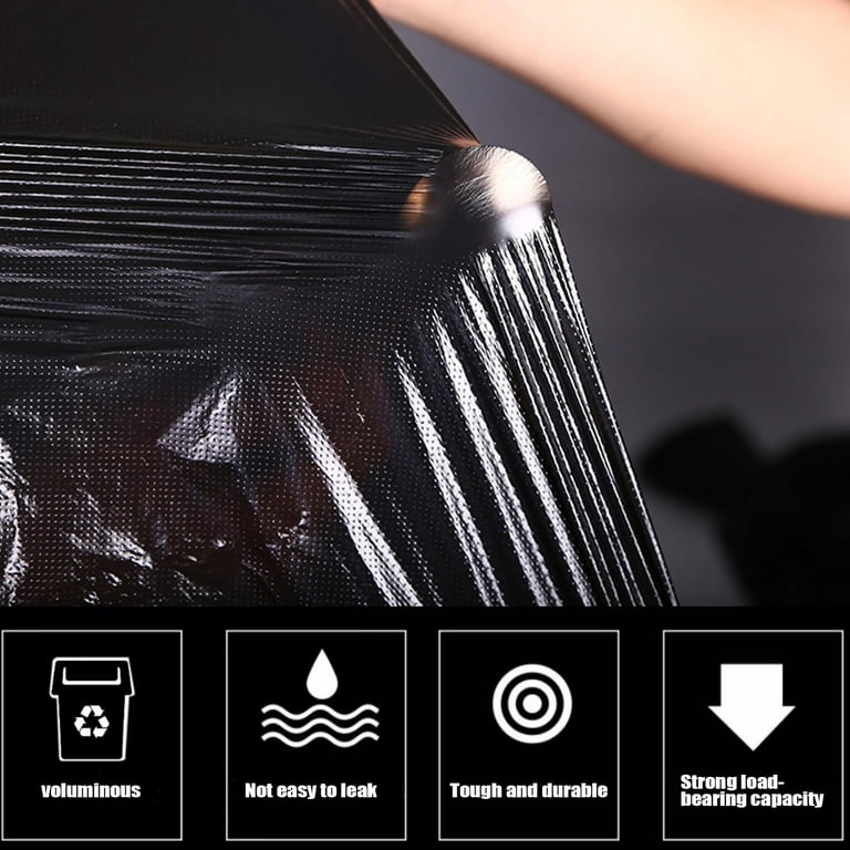  RW Clean 55 Gallon Trash Bags, 100 Heavy-Duty Garbage Can Liners  - Fits 55-60 Gallon Trash Cans, Stretchable, Black Plastic Bin Liners, With  Star Seal Bottom - Restaurantware : Health & Household