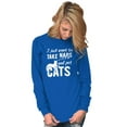 thumbnail image 4 of Take Naps and Pet Cats Funny Cute Women's Long Sleeve T Shirt Brisco Brands M, 4 of 6