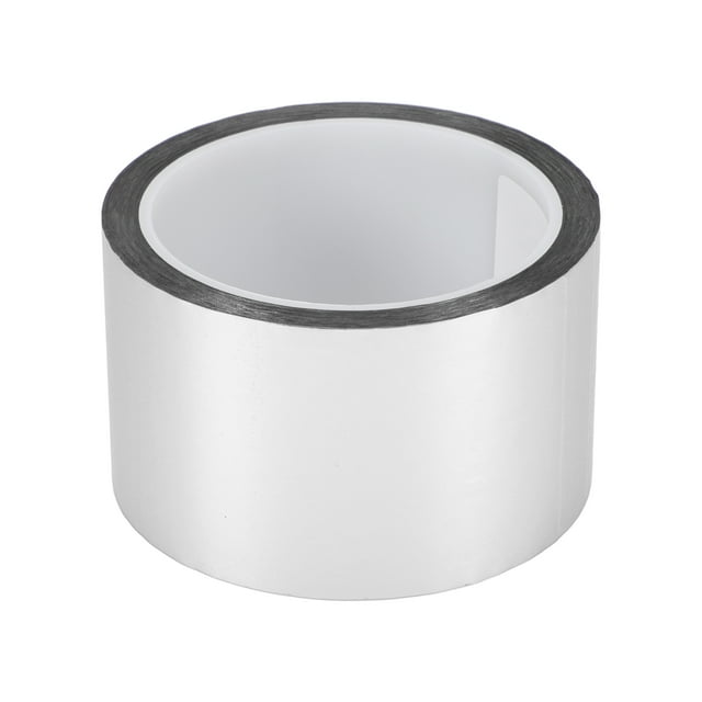 Cinta adhesiva de franjas mate de tono plateado BOPP de 164.04ft x 2.36" con liberación de aire de Unique Bargains