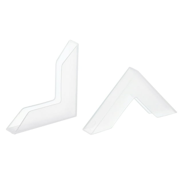 Unique Bargains PP Corner Protector L Shape 45x6mm for Ceramic, Glass, Metal Sheets White 24 Pack