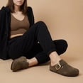 thumbnail image 6 of Cushionaire Rusty Genuine Leather Clogs for Women, Comfortable Slip On Womens Shoes with Adjustable Buckle and Soft Memory Foam, 6 of 20