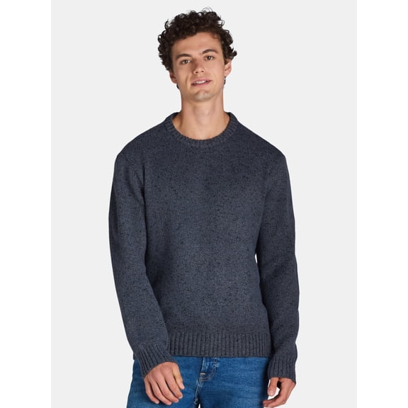 No Boundaries Confetti Knit Crewneck Sweater, Men’s and Big Men’s, Sizes XS-3XL